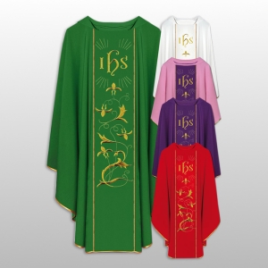 ORNAT HAFTOWANY GŁADKI CZERWONY (42954)