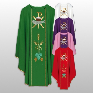 ORNAT HAFTOWANY GŁADKI CZERWONY (42958)