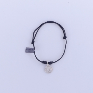 BRANSOLETKA ZE SREBRNĄ FOSKĄ