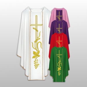 ORNAT HAFTOWANY GŁADKI FIOLETOWY (44008)