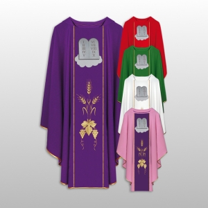 ORNAT HAFTOWANY GŁADKI CZERWONY (44019)