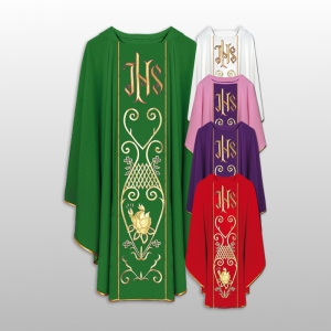 ORNAT HAFTOWANY GŁADKI CZERWONY (44053)