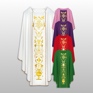 ORNAT HAFTOWANY GŁADKI CZERWONY (44073)