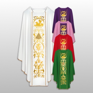 ORNAT HAFTOWANY GŁADKI CZERWONY (44080)