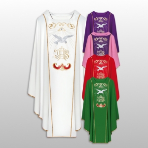 ORNAT HAFTOWANY GŁADKI CZERWONY (44084)