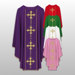 ORNAT HAFTOWANY GŁADKI CZERWONY (44094)