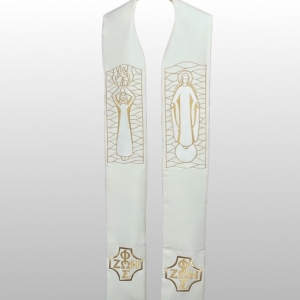 STUŁA HAFTOWANA OAZOWA CHRYSTUS SŁUGA / NIEPOKALANA