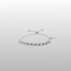 BRANSOLETKA SZNUREK "10" HEMATYT SREBRNY KWIATY - EMATITE