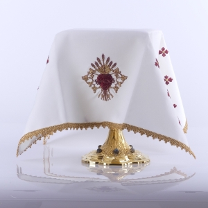 WELON NA KIELICH 50x50 "HAFT SERCE JEZUSA" ECRU