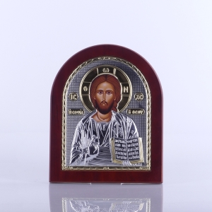 IKONA JEZUS PANTOKRATOR OTWARTA KSIĘGA OWAL 14,5 x 18 CM