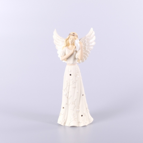 FIGURKA ANIOŁ SERCE ŚWIECĄCY WYS. 23 CM