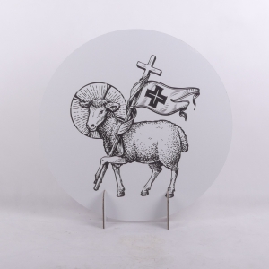 BARANEK PASCHALNY OKRĄG - CZARNO/BIAŁY, FI=60CM