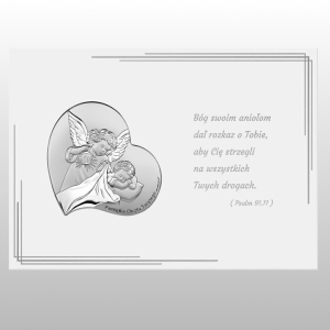 PANEL ANIOŁ Z LATARENKĄ 18x13 CM (PSALM) - PAMIĄTKA CHRZTU ŚW.