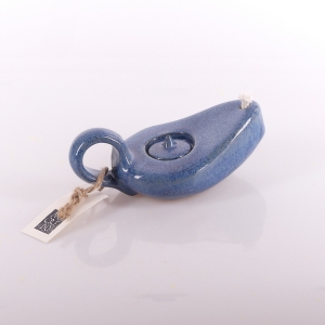 LAMPKA OLIWNA CERAMICZNA - SZKLIWIONA