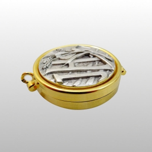 CYBORIUM śr. 5,4 cm RYBA/KOTWICA SREBRO