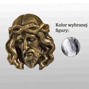 GŁOWA CHRYSTUSA - PŁASKORZEŹBA 12CM SREBRNY (130)