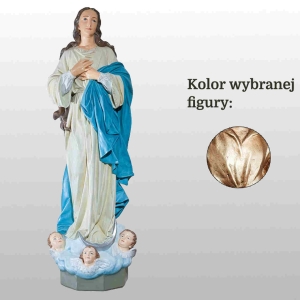 MATKA BOŻA Z ANIOŁKAMI 130CM WŁOSKIE ZŁOTO (430)