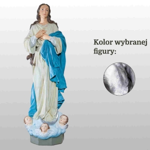 MATKA BOŻA Z ANIOŁKAMI 130CM SREBRNY (430)