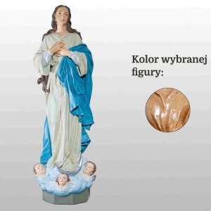 MATKA BOŻA Z ANIOŁKAMI 130CM DREWNO (430)