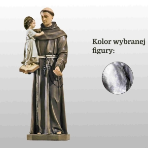 ŚW. ANTONI Z PADWY Z CHLEBEM 78CM SREBRNY (704)