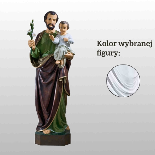 ŚW. JÓZEF OPIEKUN (Z DZIECIĄTKIEM I LILIJKĄ) 155CM BIAŁY (751)