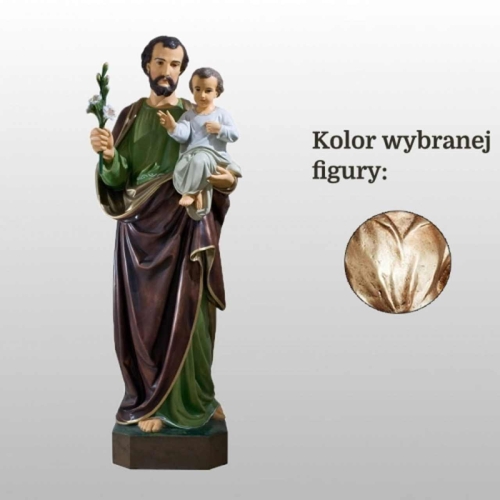 ŚW. JÓZEF OPIEKUN (Z DZIECIĄTKIEM I LILIJKĄ) 155CM WŁOSKIE ZŁOTO (751)