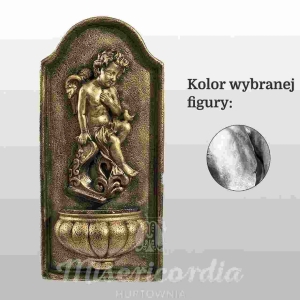 MISA - ANIOŁEK Z GOŁĄBKIEM 22x48CM SREBRNY (948)