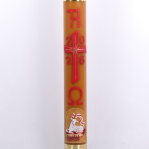 PASCHAŁ 1A 10/115cm 8,5 KG WOSK, KRZYŻ PROMIENIE + NOWY BARAN