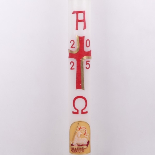 PASCHAŁ 1A 10/115cm 8,5 KG OLEJOWY - BIAŁY, KRZYŻ DWA ZŁOTE BRZEGI + NOWY BARAN