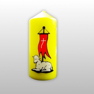 ŚWIECA KLOCEK ŻÓŁTA 12,5 cm W3 BARANEK