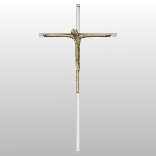 KRZYŻ WISZĄCY STYLOWY NIKIEL 15,5/8CM