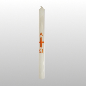ŚWIECA PASCHALIK BIAŁY АΩ bez daty