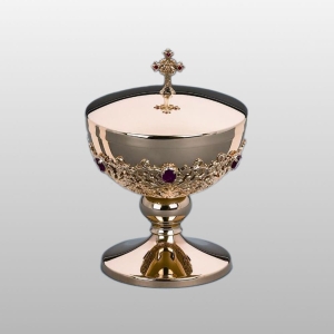 PUSZKA NISKA Z KAMIENIAMI h - 17 cm, Ø czaszy 12 cm, (51686)