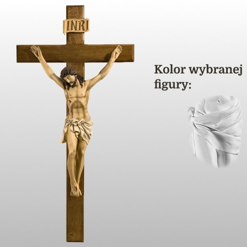 KORPUS CHRYSTUSA 100 CM NA KRZYŻU 156 x 78 CM BIAŁY (175)