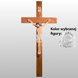 KORPUS CHRYSTUSA 65 CM BIAŁY NA KRZYŻU 125 x 60 CM (178)