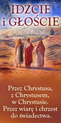 BANER Z HASŁEM "IDŹCIE I GŁOŚCIE" (id_06)
