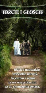 BANER Z HASŁEM "IDŹCIE I GŁOŚCIE" (id_08)