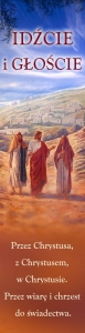 BANER Z HASŁEM "IDŹCIE I GŁOŚCIE" (id_06b)