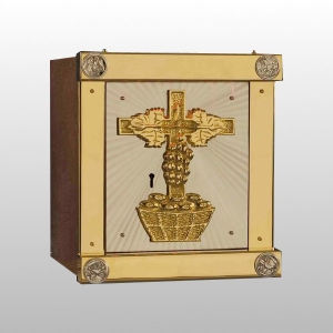 TABERNAKULUM KRZYŻ + WINOGRONA ( 33 x 30 x 30 CM )