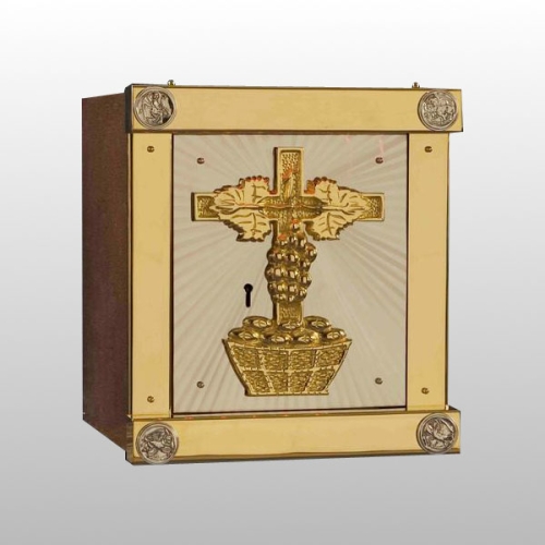 TABERNAKULUM KRZYŻ + WINOGRONA ( 33 x 30 x 30 CM )