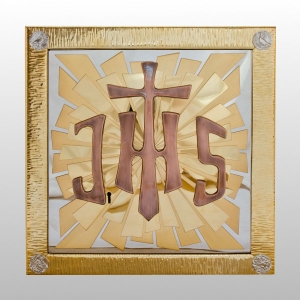 TABERNAKULUM IHS BRĄZ ( 40 x 40 x 40 CM )