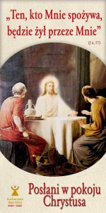 BANER Z HASŁEM: Posłani w pokoju Chrystusa (posłani_02)