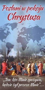 BANER Z HASŁEM: Posłani w pokoju Chrystusa (posłani_04)