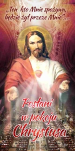 BANER Z HASŁEM: Posłani w pokoju Chrystusa (posłani_05)