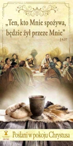 BANER Z HASŁEM: Posłani w pokoju Chrystusa (posłani_06)