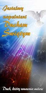BANER Z HASŁEM: JESTEŚMY NAPEŁNIENI DUCHEM ŚWIĘTYM (napełnieni_05)