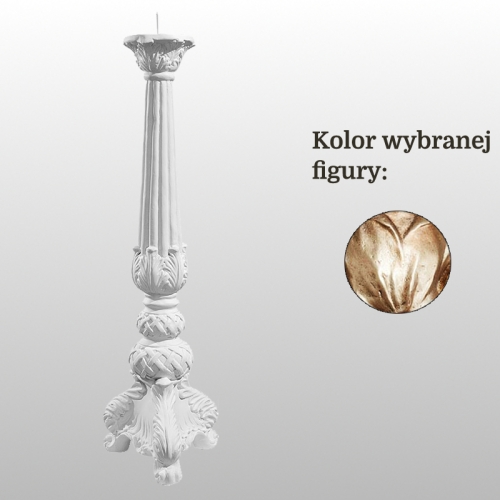 LICHTARZ ŻYWICZNY 58 CM WŁOSKIE ZŁOTO (966)