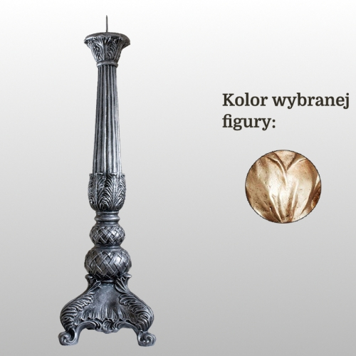 LICHTARZ ŻYWICZNY 74 CM WŁOSKIE ZŁOTO (965)
