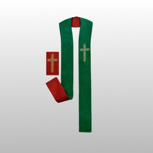 STUŁA DO KONCELEBRY DWUSTRONNA CZERWONA/ZIELONA (52531)