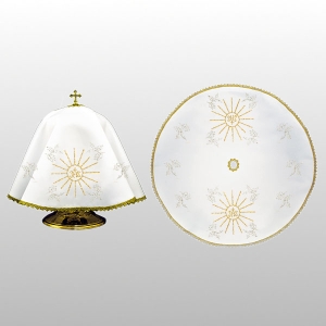 WELON NA PUSZKĘ BIAŁY HAFT IHS ( ŚR. 53cm .- OKRĄGŁY) (52608)